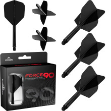 Mission Darts Force 90 | Integrated Precision Moulded Dart Flight And Shaft System, Pack of 3 Professional Highly Durable Combined Dart Flights And S