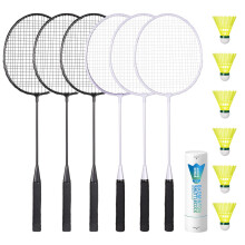 AboveGenius Badminton Rackets Set for Outdoor Backyard Games, Including 4/6 Rackets, 6 Nylon Badminton Shuttlecocks
