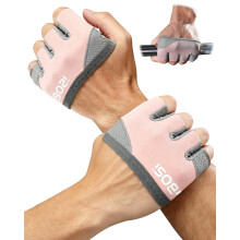 FitDA Weight Lifting Gloves for Men & Women, Gym Gloves Breathable Anti-callus Non-Slip for Weightlifting, Cycling, Strength Training (Pink, XL)