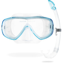 Cressi Single Lens Mask & Snorkel Set - Tempered Glass Diving Mask - Snorkel Set Adults for Pools & Sea