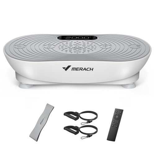 MERACH V33 Pro High Frequency Vibration Plate Exercise Machine (White)