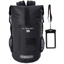 Premium 35L Waterproof Dry Bag Backpack, Sack with Phone Dry Bag, Perfect for Boating/Kayaking/Canoeing/Fishing/Rafting/Swimming/Camping/Snowboarding