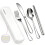 Travel Utensils with Case-Silver 1