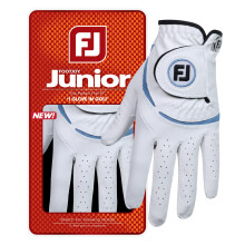 FootJoy Junior Golf Glove Left Hand (for Right-Handed Golfer), White/Cobalt, ML