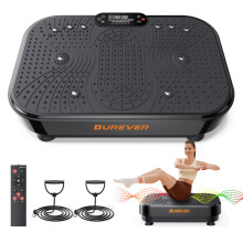 Vibration Plate Exercise Machine, Burever 150W Vibrating Plate for Lymphatic Drainage & Shaping with Silent Foot Massage, 99 Adjustable Speeds Levels