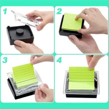 - Notes Dispenser Black Base Clear Top Sticky Notes Holder for 3x3 Inch Sticky Notes School Office Home Accessories