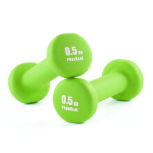 PhysKcal Dumbbells Set of 2 for Home Gym Exercise, Comfy To Hold Soft-touch Grip, Sweat-resistant Neoprene Coating, Pilates Cardio Hand Weights for T