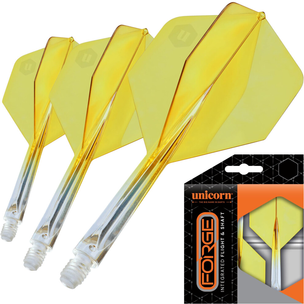 Unicorn Forge Integrated Dart Flights & Shafts - Medium Length For Smooth Throws, Reliable Accuracy & All-Round Control - Integrated Flight System