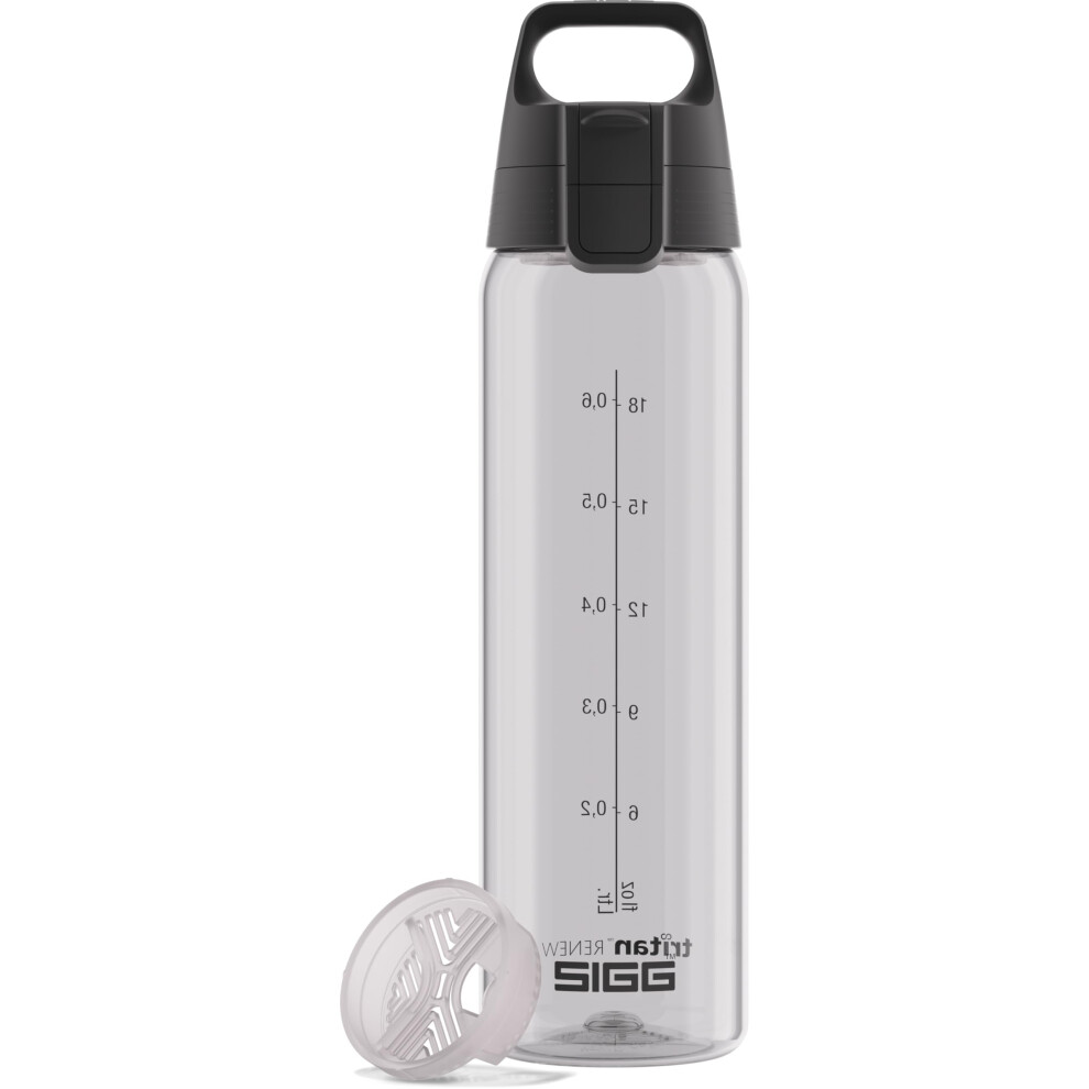 Sigg - Tritan Water Bottle - Total Color One Transparent- Suitable For Carbonated Beverages - Dishwasher Safe - Leakproof - Featherweight Bpa Free
