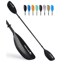 Abahub Adjustable Kayak Paddle 210-230 cm/82-90 Inches Floating Kayaking Oars Boating Oars Canoeing Oars Black