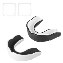 Flintronic 2 Pcs Adult Sports Mouthguard Gum Shield with Case, for Rugby Boxing Martial Arts Hockey MMA Karate Taekwondo and Other Contact Sports (Wh