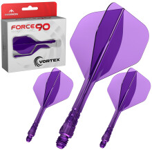 Mission Darts | Force 90 Vortex | Integrated Precision Moulded Dart Flight And Shaft System | Multiple Styles | Multiple Colours. (Standard No2 - Med