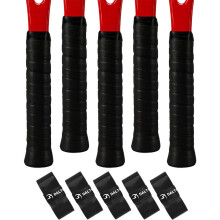 CENSIVI Racquet Grip - 5 Pack Replacement Racket Grip Tennis/Badminton/Squash Rackets Overgrip Anti Slip Perforated Absorbent Handle Grips