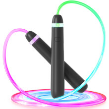 ACHDOFITS LED Light Up Skipping Rope for Kids, Adjustable Glow in The Dark Jump Rope for Children Girls Boys 5-12 Years, Fun Outdoor Sports Toys Gift