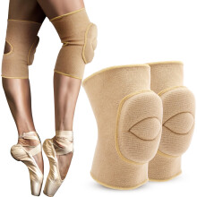 Aiseyi Volleyball Dance Knee Pads 20mm Thick Sponge Knee Support Soft Dance Knee Sleeve Stretchy Knee Brace for Women Men Kids Yoga Ballet Pole Dance