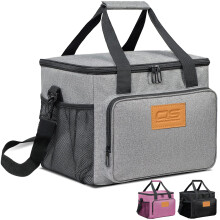 Insulated Portable Food Cooler Bag, Large Capacity, Waterproof, Lightweight, for Camping, BBQ, Travel, and Outdoor Activities (Grey, 8.5L)