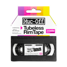 Muc Off Tubeless Rim Tape - Pressure-Sensitive Semi-Transparent Rim Tape for Tubeless Bike Tyre Setups - Extreme Strength and Durability - 10m Roll w