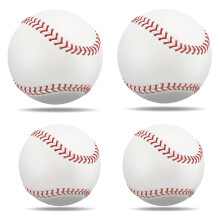 Toumdafine 4 Pack Standard 9 Inch Baseballs, Practice and Game Balls, Youth and Adult Outdoor Sports Baseball Training Balls.