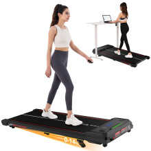 CITYSPORTS 14% Incline Walking Pad,LED indicator bar,6KM/H Under Desk Treadmill,Portable Mini Treadmills for Home,Walking Running Machine with Remote