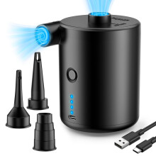 Electric Air Pump Portable Rechargeable: 4000mAh Air Pump for with Fast Inflating Compact Mini Air Bed Pump for Inflatable Swimming Pool Camping