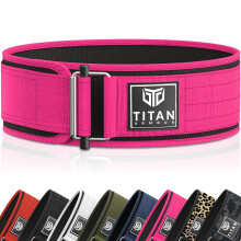 Titan Armour Premium Self-Locking Weight Lifting Belt | Gym belt: Powerlifting, Deadlift, Olympic Lifts, Squats | Functional Fitness Weightlifting B