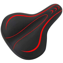 Dripex Gel Bike Seat - Comfort Universal Cycle Saddle Wide Cushion Pad Waterproof for Women & Men - Fits MTB/Road/Spinning Bikes