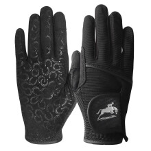 AMRTA Horse Riding Gloves Women Equestrian Horseback Gloves in Pair, Ladies Riding Comfortable Grip Breathable Lightweight Color Black Purple Pink (B