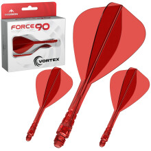 Mission Darts | Force 90 Vortex | Moulded Flight & Shaft | Kite Shape | Multiple Lengths and Colours Available. (Red, Tweenie)