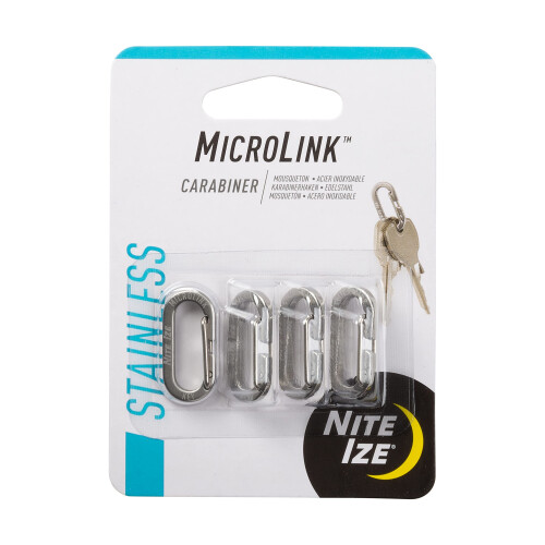 Nite Ize Nite Ize MicroLink Carabiner Stainless Steel - 4 Pack
