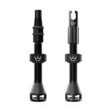 Peaty's Holeshot Fast Flow Tubeless Valves - High Airflow Anti Sealant Clog Design, Fast Tyre Setup, Fully Serviceable 7075 Aluminium, Bike Tyre Valv