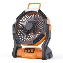 Aishkimo Portable Camping Fan with LED Light, 10000mAh Rechargeable Tent Fan wit