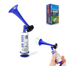 Handheld Air Horn Stadium Loud,Fog Horn,Penetrating Sound for Party,Football Sports Fans,Car Boat Signal,Safety Alarm,Durable Metal Construction (Blu