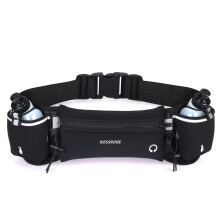 ROSSRORE Running Belt with Water Bottle for Men Women, Running Gear with 2x6oz Water Bottles,Waterproof Waist Pack for Fits 7" Phones, Running Bag fo