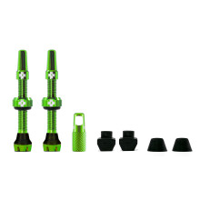 Muc-Off Tubeless Valves V2-7075 Aluminium Presta Valves with Core Removal Tool - Air Flow System for Mountain Bike, Road and Gravel Wheels - Compatib