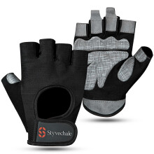 Men’s Women Gym Gloves for Weightlifting, Training & CrossFit – Grip, Protection & Support Breathable Non Slip Padded (Black, M)