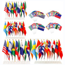 30PCS National Countries Handheld Flags Football Fan Merchandise World Cup Sports Events Party Decorations Soccer Gifts for Family Members Football F