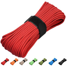 31m Paracord 550 Cord Rope 7 Strand Nylon Parachute Cord 4 mm Survival Cord for Camping Hiking DIY Emergency Black Green Red Blue (red, 31 m)