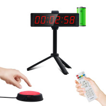 Ousmile Gym Timer Clock for Home Gym, Fitness Timing with Start/Stop Button, Interval Timer for Workout, Rechargeable Stopwatch Countdown Time with S