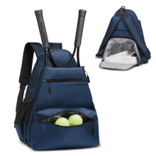 SUIKIHUM Tennis Backpack for 2 Rackets, Waterproof Tennis Bag with Shoe Compartment, Wet/Dry Pocket, Fence Hook, for Tennis, Pickleball, Badminton, B
