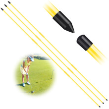 FINGER TEN Golf Alignment Sticks Training Aids Collapsible Rods 2 3 Pack,Golf Swing Trainer Aid Foldable Practice Stick Rods for Aiming, Putting, Pos