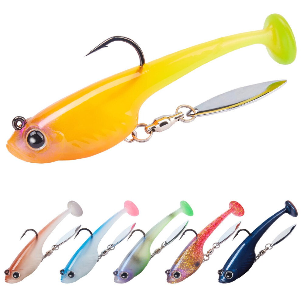 Truscend Easy Catch Pre-Rigged Soft Fishing Lures, Super Durable Tpe Swimbaits For More Bite, Well-Made Premium Fishing Gifts For Bass Pike Trout Per 5005412339415