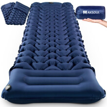 AKSOUL Self-Inflating Sleeping Mat for Camping: Inflatable Single Bed Air Mattress - Compact Ultralight Pad - Lightweight Sleep Mats for Camp Hiking