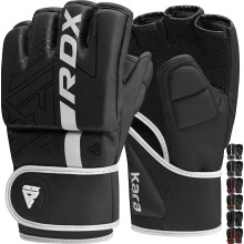 RDX MMA Gloves Grappling Sparring, Pre-Curved Martial Arts Mitts, Ventilated Palm, Men Women Adults & Kids, Maya Hide Leather, Cage Fighting Boxing Co