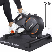 YOSUDA Mini Exercise Bike, Under Desk Bike Pedal Exerciser with Non-Slip Mat, 16-Level Quiet Magnetic Resistance, LCD Monitor, Pedal Machine for Arms