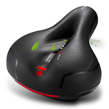 OIENNI Comfortable Bike Seat, Wide Bicycle Saddle for Men & Women with Dual Shock Absorbing Balls - Soft, Ergonomic, Breathable, Waterproof - Univers