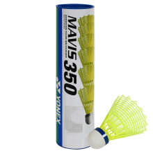 YONEX Mavis 350 Nylon Shuttlecock With Blue Cap (Yellow)