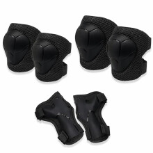 Kids Protective Gear Set 6PCS, Adjustable Knee Elbow Wrist Guards with Mesh Bag, Safety Protector for Kids Boys Girls, for Skateboard Roller Skating