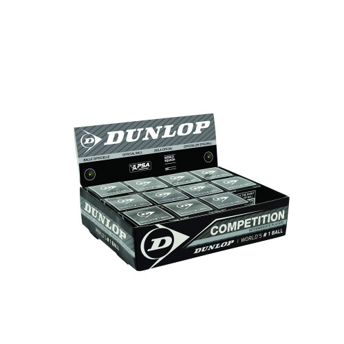 DUNLOP Competition Squash Balls - 1 dozen