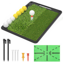 IMAYCC 3-In-1 Golf Mats, Portable Golf Practice Mat for Indoor and Outdoor, Golf Hitting Mat with Non-slip Rubber Base, Improve Your Swing with Insta