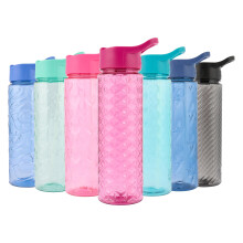 Polar Gear 700ml Ecozen Water Bottle with Fun Textured Designs - Flip-Up Lid, Leak & Spill-Proof, BPA-Free, Easy to Clean, Berry